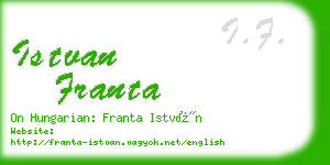 istvan franta business card